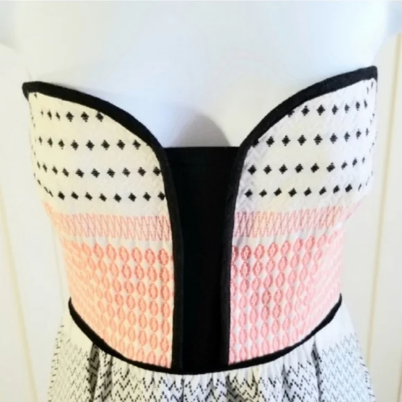 Ella Moss Dress Quilted Strapless with Pockets Pink Size M - Picture 7 of 11